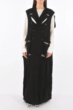 MM0 maxi cappotto doppiopetto in lana vergine>Maison Margiela Discount