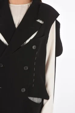 MM0 maxi cappotto doppiopetto in lana vergine></noscript>Maison Margiela Discount