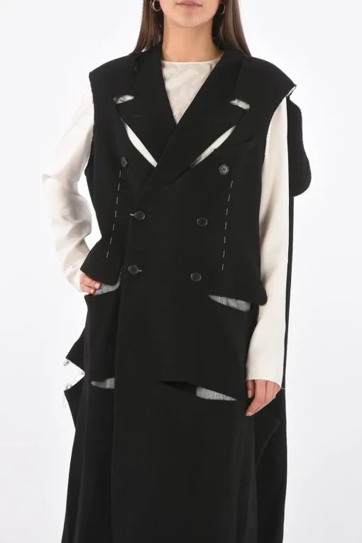 MM0 maxi cappotto doppiopetto in lana vergine>Maison Margiela Discount