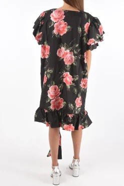 Outlet MM0 maxi dress stampa floreale in seta cold shoulder Donna Vestiti
