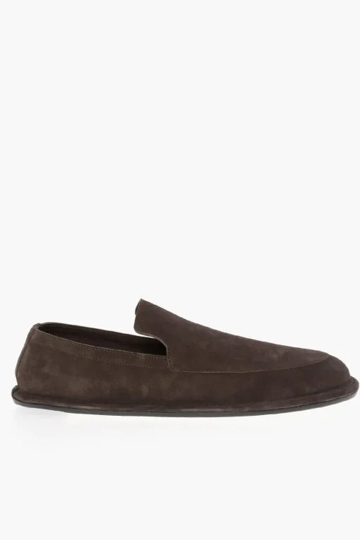 Online MM22 Mocassini in Suede con Suola in Cuoio Uomo Mocassini