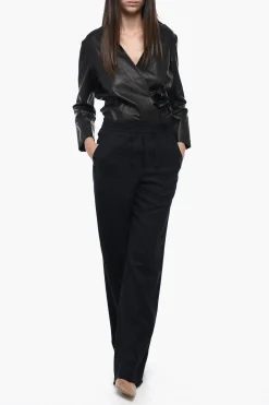 MM1 Pantaloni a Gamba Ampia con Pinces></noscript>Maison Margiela Fashion