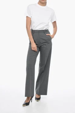 MM6 Pantaloni a Vita Alta con Fantasia a Righe></noscript>Maison Margiela Online