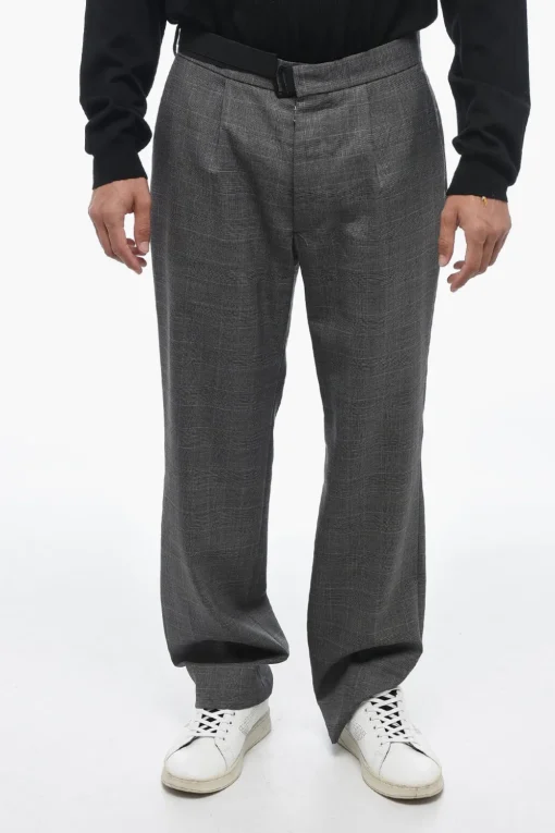 MM14 Pantaloni Chino District Check in Lana Vergine>Maison Margiela Fashion