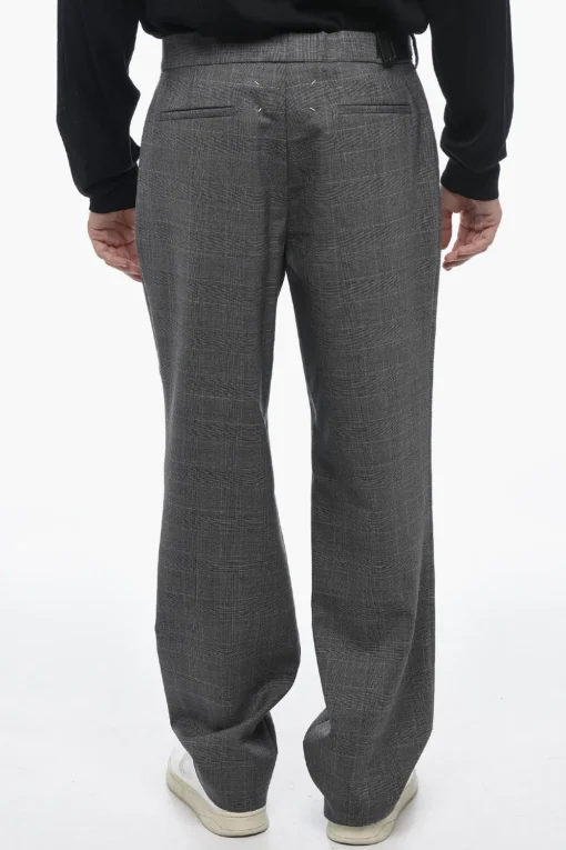 MM14 Pantaloni Chino District Check in Lana Vergine>Maison Margiela Fashion