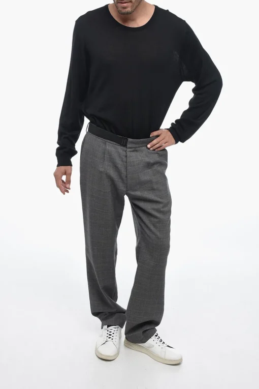 MM14 Pantaloni Chino District Check in Lana Vergine>Maison Margiela Fashion
