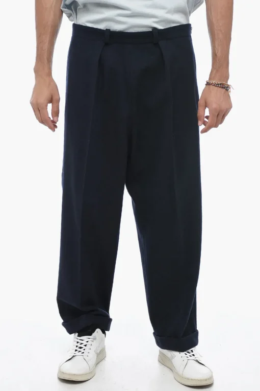 Best MM10 Pantaloni Chino in Misto Lana ad 1 Pince Uomo Pantaloni