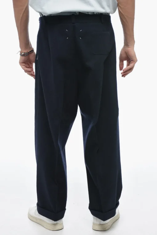 Best MM10 Pantaloni Chino in Misto Lana ad 1 Pince Uomo Pantaloni