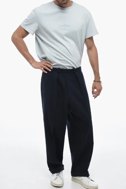 Best MM10 Pantaloni Chino in Misto Lana ad 1 Pince Uomo Pantaloni