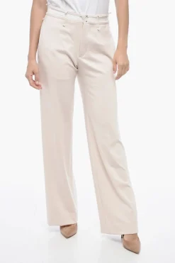 Online MM6 Pantaloni Destrutturati a Gamba Ampia Donna Pantaloni