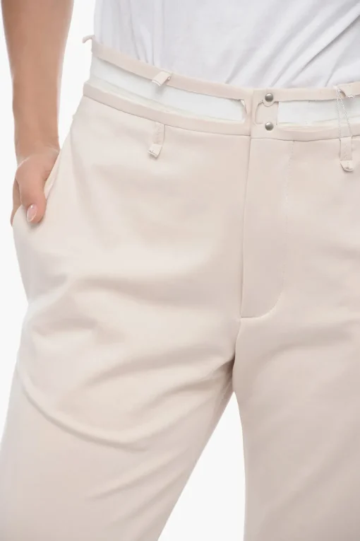 Online MM6 Pantaloni Destrutturati a Gamba Ampia Donna Pantaloni