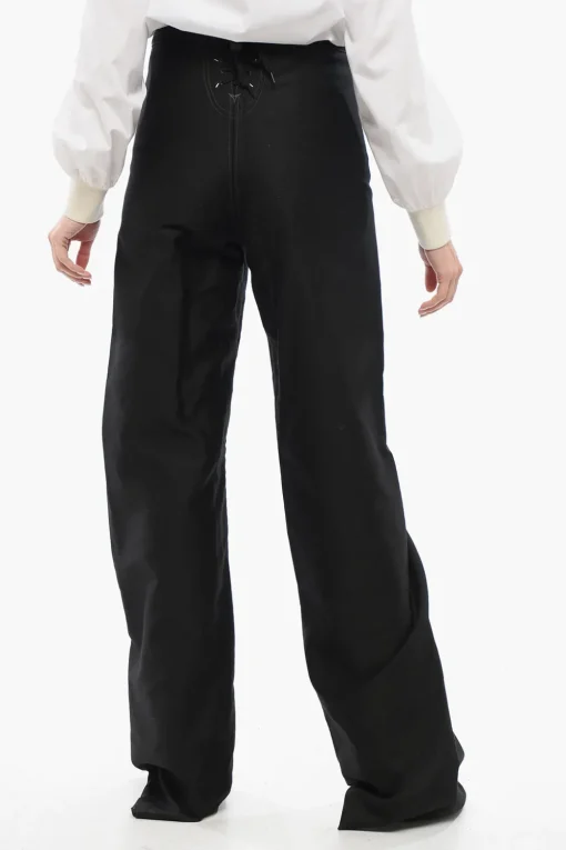 MM5 Pantaloni in Cotone Satinato con Bottoni>Maison Margiela New