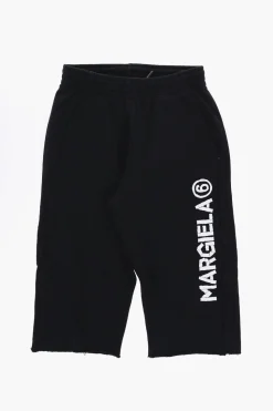 MM6 Pantaloni in Felpa a Tinta Unita con Logo Stampato>Maison Margiela Kids Fashion