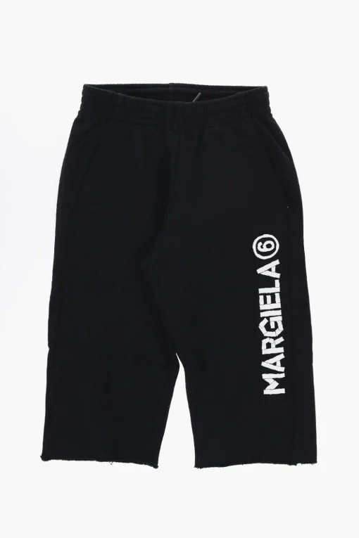 MM6 Pantaloni in Felpa a Tinta Unita con Logo Stampato>Maison Margiela Kids Fashion