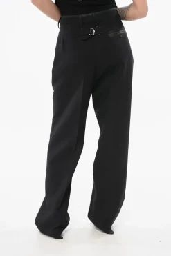 Online MM3 Pantaloni in Lana Wide Leg Donna Pantaloni