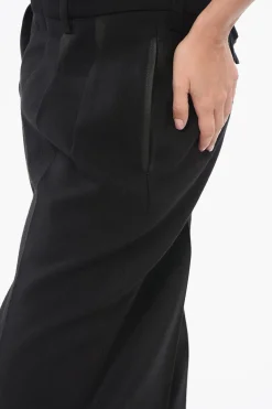 Online MM3 Pantaloni in Lana Wide Leg Donna Pantaloni