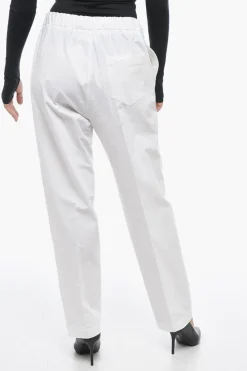 Outlet MM6 Pantaloni in Misto Lino con Coulisse Donna Pantaloni