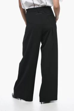 MM6 Pantaloni Plissé a Gamba Ampia>Maison Margiela Best