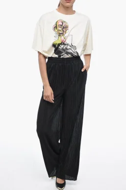 MM6 Pantaloni Plissé a Gamba Ampia></noscript>Maison Margiela Outlet