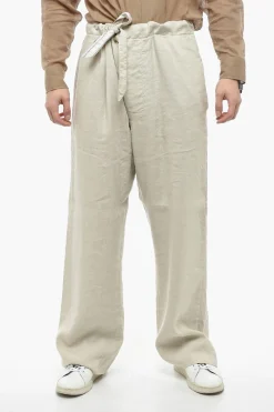 Outlet MM1 Pantaloni Reversibili UNISEX in Misto Lino Donna Pantaloni|Pantaloni