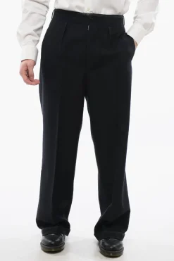 MM1 Pantaloni Straight Fit in Lana con Martingale>Maison Margiela Hot
