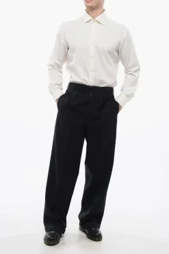 MM1 Pantaloni Straight Fit in Lana con Martingale></noscript>Maison Margiela Hot