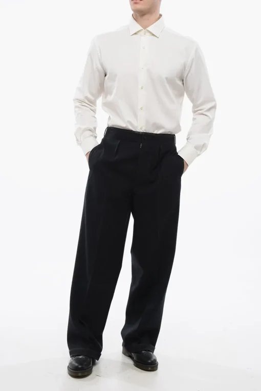 MM1 Pantaloni Straight Fit in Lana con Martingale>Maison Margiela Hot