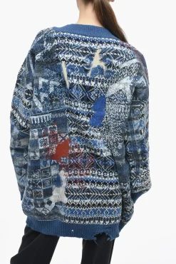 MM0 Pullover in Misto Lana con Collo a V>Maison Margiela Clearance