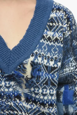 MM0 Pullover in Misto Lana con Collo a V></noscript>Maison Margiela Clearance
