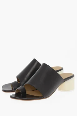 MM6 Sandali in Pelle con Tacco Laccato 5,5cm>Maison Margiela Online
