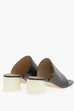MM6 Sandali in Pelle con Tacco Laccato 5,5cm>Maison Margiela Online