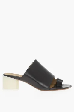 MM6 Sandali in Pelle con Tacco Laccato 5,5cm></noscript>Maison Margiela Online