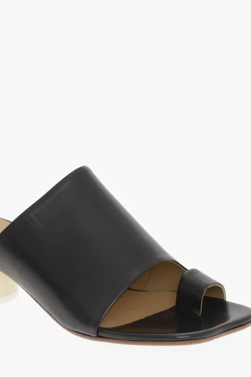 MM6 Sandali in Pelle con Tacco Laccato 5,5cm>Maison Margiela Online