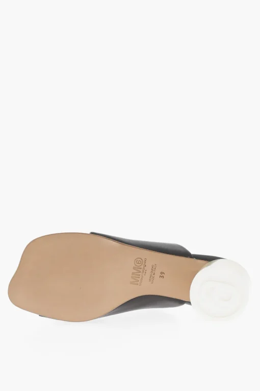 MM6 Sandali in Pelle con Tacco Laccato 5,5cm>Maison Margiela Online