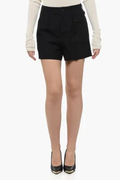 Outlet MM0 Shorts in Misto Lana ad 1 Pince Donna Pantaloni