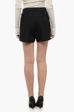 Outlet MM0 Shorts in Misto Lana ad 1 Pince Donna Pantaloni