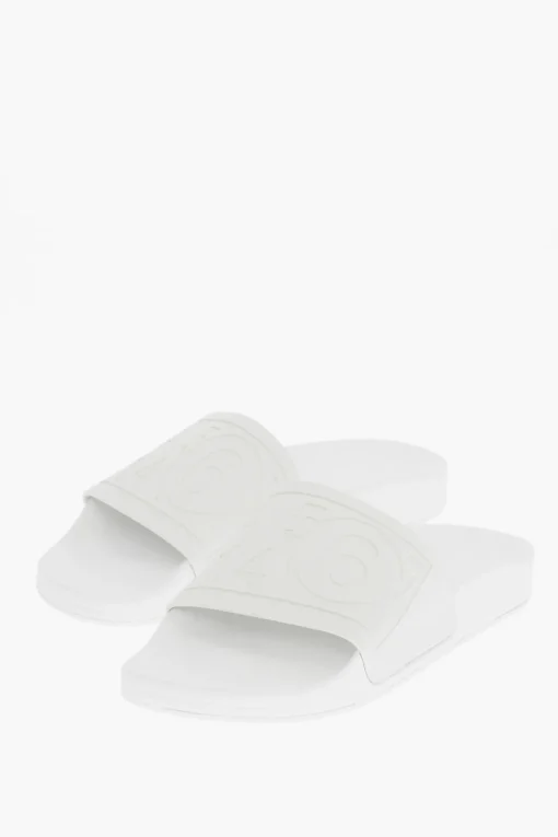 Fashion MM6 Slides in Tinta Unita con Logo in Rilievo Donna Ballerine|Scarpe Basse