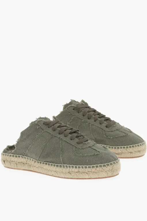 MM22 Sneakers Basse in cotone aperte Dietro>Maison Margiela Fashion