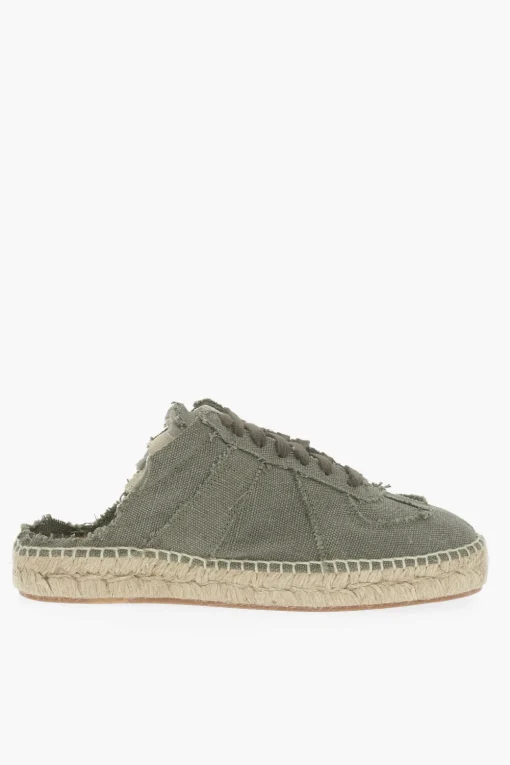 MM22 Sneakers Basse in cotone aperte Dietro>Maison Margiela Fashion