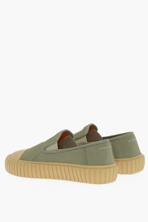 Fashion MM6 Sneakers Slip on in Tela con Dettagli a Contrasto Donna Sneaker