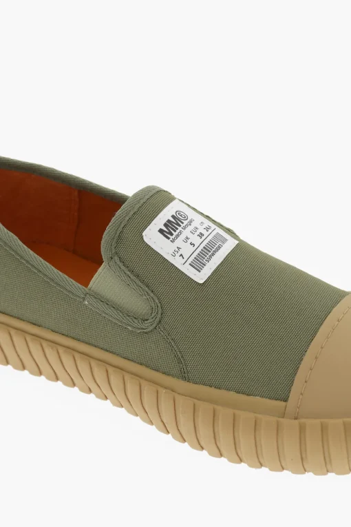Fashion MM6 Sneakers Slip on in Tela con Dettagli a Contrasto Donna Sneaker