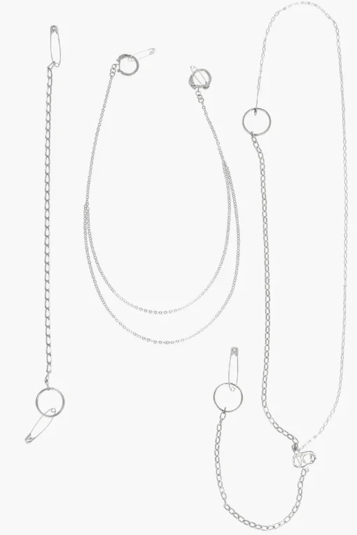 MM6 Spilla con Desing Catene e Spille da Balia>Maison Margiela Outlet