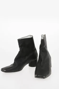 MM6 Stivaletto in Pelle Effetto Vintage 5cm>Maison Margiela Clearance