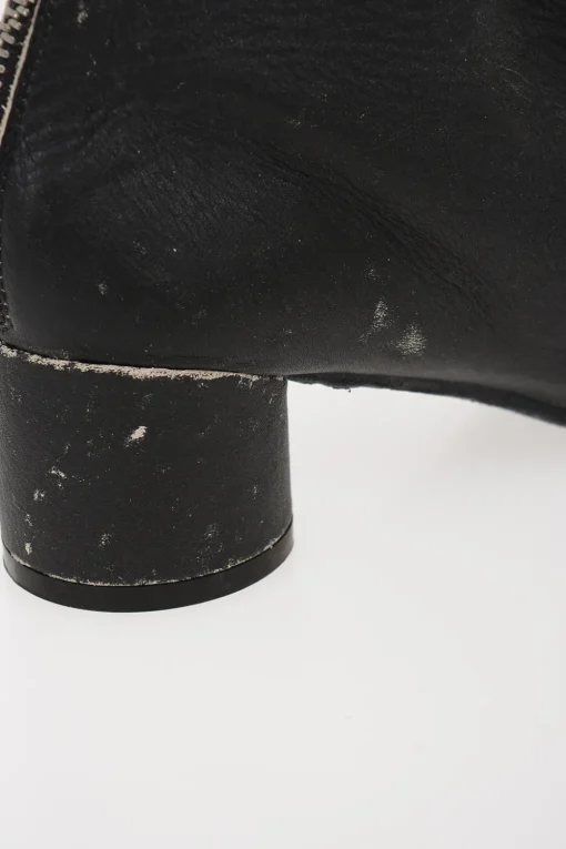 MM6 Stivaletto in Pelle Effetto Vintage 5cm>Maison Margiela Clearance