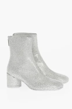 Clearance MM6 Tronchetto Glitter con punta quadrata 6cm Donna Stivali