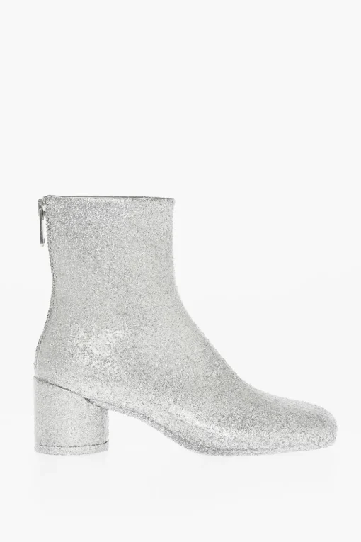 Clearance MM6 Tronchetto Glitter con punta quadrata 6cm Donna Stivali