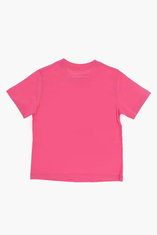Outlet MM6 T-Shirt Girocollo in Tinta Unita con Borchie Abbigliamento