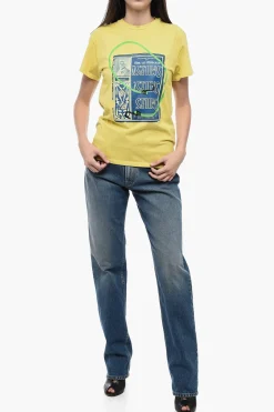 MM1 T-Shirt Girocollo SMILES in Cotone Stampato></noscript>Maison Margiela Fashion
