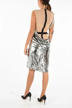 MM0 Vestito Argentato in Velluto>Maison Margiela Hot