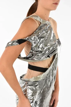 MM0 Vestito Argentato in Velluto></noscript>Maison Margiela Hot